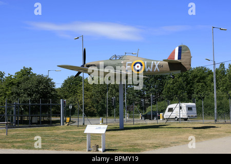 WW2 Hawker Hurricane Gate Guardian im Imperial War Museum Duxford Cambridgeshire Stockfoto