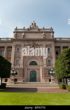 Ein Foto von dem schwedischen Parlamentsgebäude (Sveriges Riksdag) in Stockholm, Schweden. Stockfoto