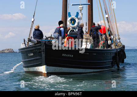 Der Schnitter, Segelschiff, so dass Berwick Nordhafen, Firth of Forth, Schottland Stockfoto