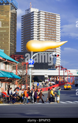 Die Flamme der Asahi Breweries, Sumida City, Tokyo, Japan Stockfoto