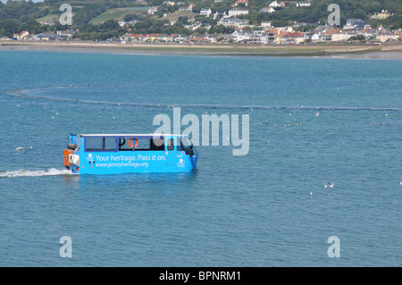 Amphibische Handwerk Elizabeth Castle, St. Aubin, Jersey Stockfoto