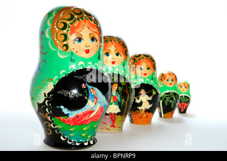 Matryoschkas, Russische Puppen Stockfoto