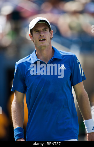 Andy Murray (GBR) im Wettbewerb bei der 2010 US Open Tennis Stockfoto