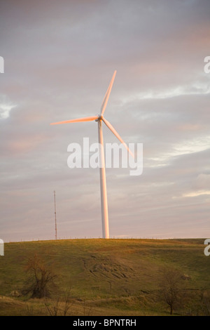 Loess Hügel Windpark in Rock Port, Missouri Stockfoto