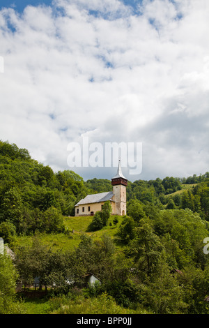 Die Kirche in Corna, Alba Grafschaft, Rumänien. Stockfoto