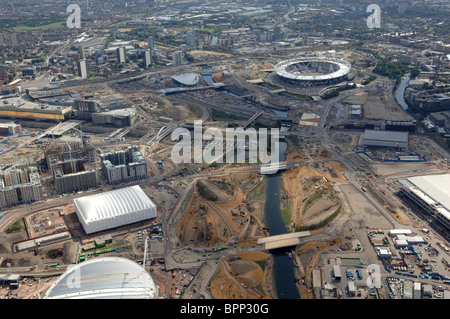 Luftaufnahme der Olympischen Spiele London 2012-Website Stockfoto