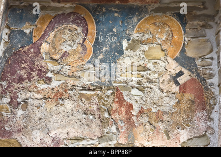 Details der Densus Kirche in Hunedoara Grafschaft, Rumänien. Stockfoto