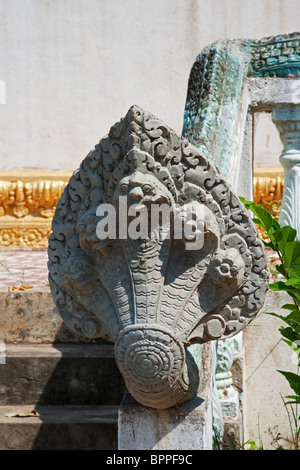 Architektonische Details der vielen Tempel in der Nähe von Phnom Penh Kambodscha Stockfoto