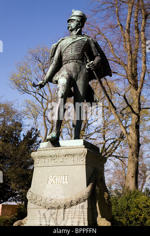 Das Ferdinand von Schill-Denkmal in Stralsund, Deutschland. Stockfoto