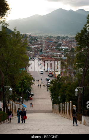 Blick vom Templo de Guadalupe, San Cristobal de Las Casas, Chiapas, Mexiko Stockfoto