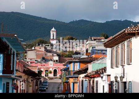 Straßenszene, San Cristobal de Las Casas, Chiapas, Mexiko Stockfoto