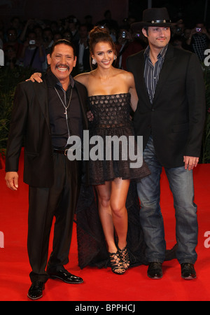 DANNY TREJO JESSICA ALBA ROBERT RODRIGUEZ MACHETE FILM PREMIERE 67. Venedig FILM FESTIVAL Venedig Italien 1. September 2010 Stockfoto