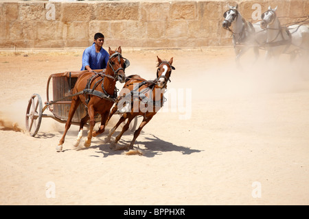 Römische Streitwagen-Rennen, Jerash, Jordanien Stockfoto