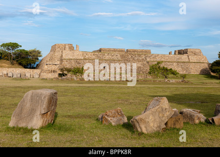 Alten Zapoteken Hauptstadt, Monte Alban, Oaxaca, Mexiko Stockfoto