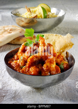 Makhani Garnelecurry & Reis, indisches Essen Rezept Bilder, Fotos & Bilder Stockfoto