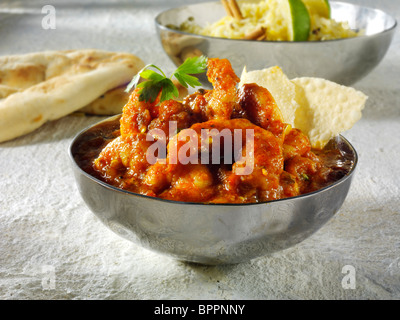 Makhani Garnelecurry & Reis, indisches Essen Rezept Bilder, Fotos & Bilder Stockfoto