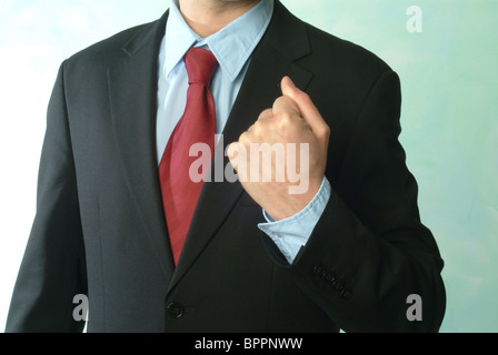 Ein Mann seine Faust ballte Stockfoto