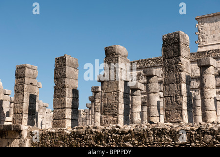 Plaza der Tausend Säulen, Chichen Itza Ruinen, The Yucatan, Mexiko Stockfoto