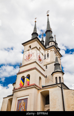 St.-Nikolaus-Kirche in der Stadt Brasov, Rumänien. Stockfoto