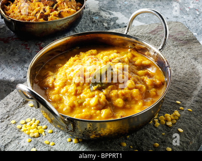 Tarka Dahl Curry & Reis, indisches Essen Rezept Bilder, Fotos & Bilder Stockfoto