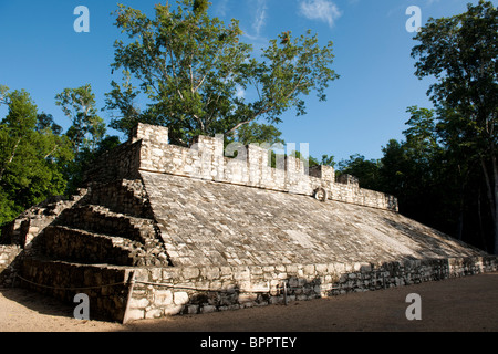 Großer Ballspielplatz, Coba, Yucatan, Mexiko Stockfoto