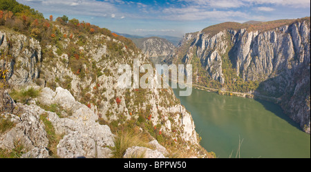 Die "Cazanele Mici" Canyon der Donau in Rumänien. Stockfoto