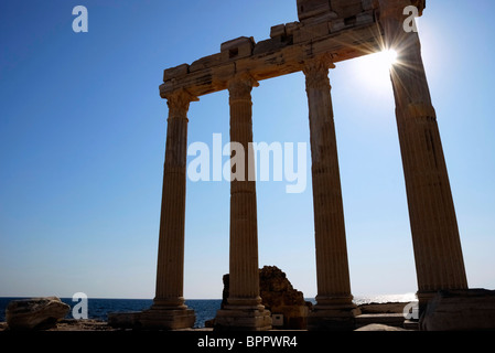 Ruinen des Apollon-Tempels, Side, Antalya, Türkei Stockfoto