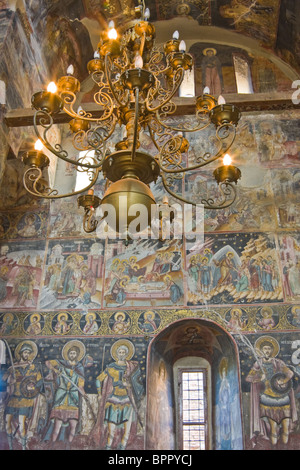 Details der Targoviste Königshof Kirche in Rumänien. Stockfoto