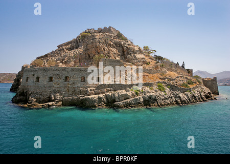 Spinalonga Insel, Elounda, Crete Touristenattraktion Stockfoto