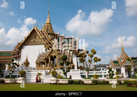 Der kreuzförmige Dusit Maha Prasat Thronsaal, Regierung Gebäude, Grand Palace, Bangkok, Thailand Stockfoto