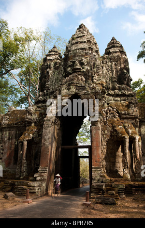 Angkor Thom Nordtor, Siem Reap, Kambodscha Stockfoto