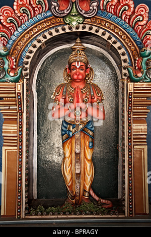 Hanuman Statue in Hindu-Tempel. Sri Ranganathaswamy Tempel Stockfoto