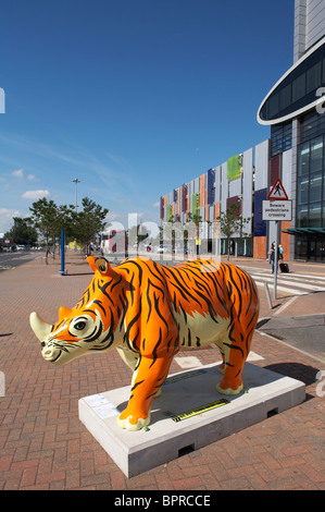 Rhino-Manie bei Liverpool John Lennon Flughafen von Mike Kilkelly Stockfoto