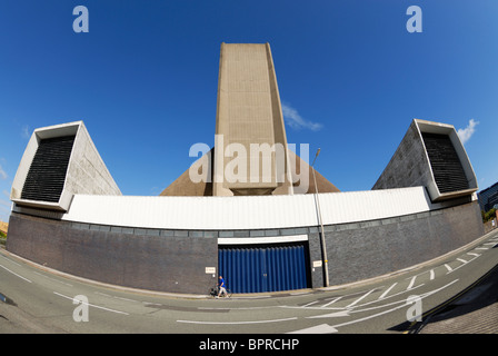 Schaft und Dunstabzug Lüfter für den Kingsway-Mersey-Tunnel in Liverpool befindet sich in Waterloo Road, -The Dock Road. Stockfoto