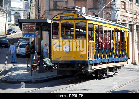 Santa Teresa, die Hügel böhmischen Bezirk von Rio De Janeiro, Brasilien, die schnell gentrified geworden ist. Stockfoto