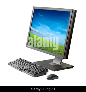 Computer-Arbeitsplatz isoliert Stockfoto