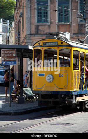 Santa Teresa, die Hügel böhmischen Bezirk von Rio De Janeiro, Brasilien, die schnell gentrified geworden ist. Stockfoto