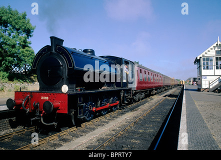 Sheringham, Norfolk, North Norfolk Railway, Mohn Line East Anglia, England UK Englisch Dampfzug Züge Bahnhof Stationen Motor Stockfoto