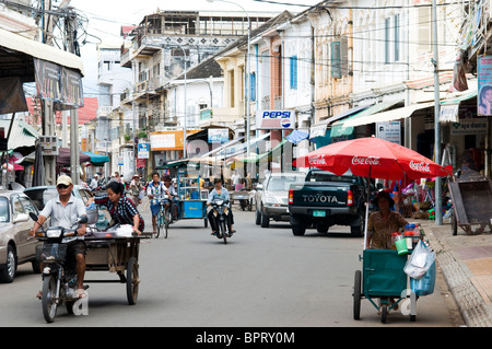 Straßenszene, Kompong Cham, Kambodscha Stockfoto