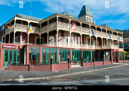 Das Grand Pacific Hotel, mit Blick auf das Meer bei Lorne, an der Great Ocean Road, Victoria, Australien Stockfoto