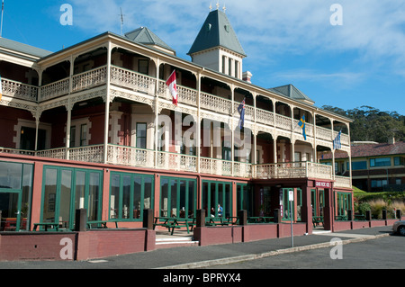 Das Grand Pacific Hotel, mit Blick auf das Meer bei Lorne, an der Great Ocean Road, Victoria, Australien Stockfoto