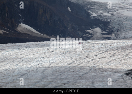 Nahaufnahme des Randes der Athabasca Gletscher, Banff Nationalpark, Alberta, Kanada Stockfoto