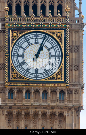 Big Ben Ziffernblatt aus nächster Nähe Stockfoto