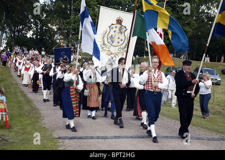 Rallye auf Saint Tages-Festival. Naas Burg Immobilien Schweden. Stockfoto