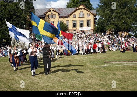 Rallye auf Saint Tages-Festival. Naas Burg Immobilien Schweden. Stockfoto