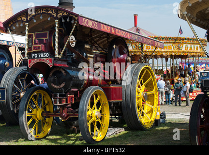 Showmans Zugmaschine vor ein Dampf-Festplatz ritten die Great Dorset Steam fair 2010, England Stockfoto