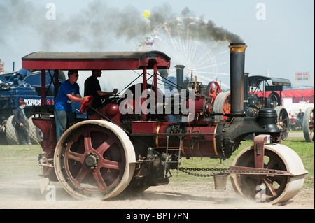 Vintage Dampfwalze Motor bei Great Dorset Steam fair in England Stockfoto