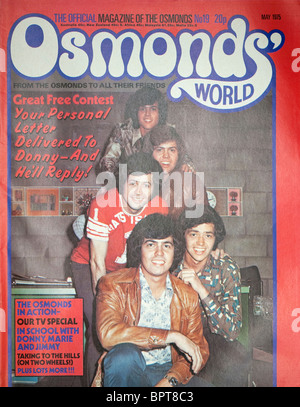 Osmonds-Welt Magazin-Cover aus den 70er Jahren. Stockfoto