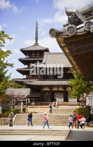 Horyuji (blühende Gesetz) Tempel in Ikaruga, in der Nähe von Nara, Japan. Stockfoto