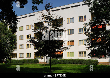 Grosssiedlung Siemensstadt, große korrumpiertes der Siemens City, aka Ringsiedlung oder Ring-Siedlung, World Heritage Site, Berlin. Stockfoto